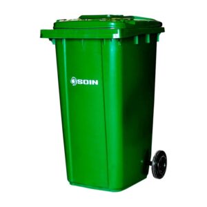Contenedor de Basura 240 L Verde, con Ruedas