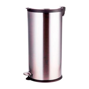 Basurero de acero inoxidable 30 L con pedal y cierre suave