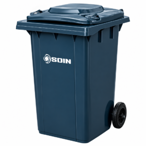 Contenedor de Basura 360 L Gris, con Ruedas
