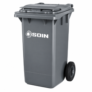 Contenedor de Basura 240 L gris, con Ruedas
