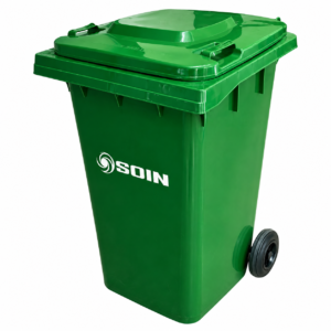 Contenedor de Basura 360 L Verde, con Ruedas