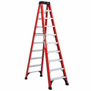 Escalera de Tijera de Fibra de Vidrio 3,05 m, 10 Peldaños, 225 kg